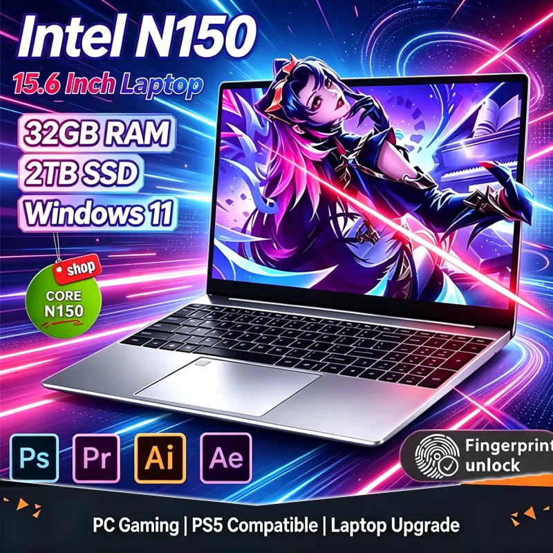 Ssd 1Tb - 2026 Nieuwe 15,6' Intel N150 Windows